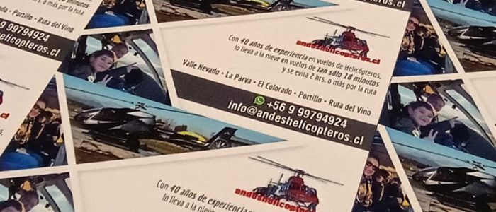 Tarjetas de presentación andeshelicopteros.cl
