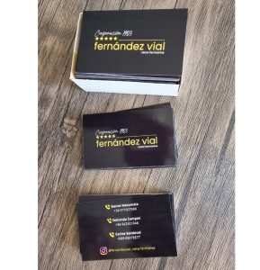 Tarjetas de Presentación Papel Brillante, FERNANDEZ VIAL - Concepción
